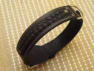 Gorgeous Wide 2 Ply Leather Dog Collar - Dalmatian